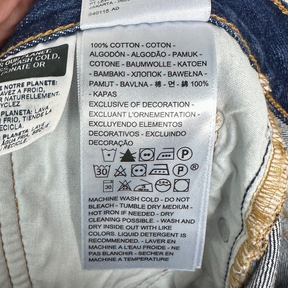 NWT Levis 501 Original Cropped Jeans Size 27 x 26 Distressed New Tags Denim Boho - Picture 11 of 16